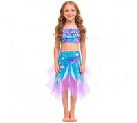 Swimming Costume, Sparkling Glitter Mesh Three Piece Bikini Set For Girls With Flowy Skirt And Comfortable Beachwear