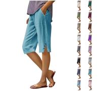 Swimming Costume Women Shorts Summer Knee Length Beach Bermuda Shorts Ladies Loose Casual Drawstring Capri Pants Comfy Lounge Cropped Trousers with Pockets My Orders