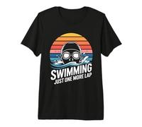 Swimming Dad Just One More Lap Swim Premium T-Shirt