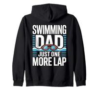Swimming Dad Just One More Lap Swim Zip Hoodie