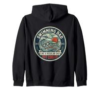 Swimming Dad Swimmer Pool Water Athlete Father's Day Zip Hoodie