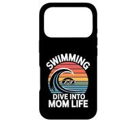 Swimming Dive Into Mom Life Retro Wave Sunset Case for iPhone 17 Pro