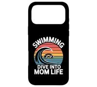 Swimming Dive Into Mom Life Retro Wave Sunset Case for iPhone 17 Pro Max