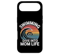 Swimming Dive Into Mom Life Retro Wave Sunset Case for iPhone Air