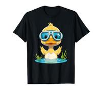 Swimming Duckling with Goggles Cute Pool Cartoon T-Shirt