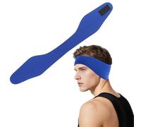Swimming Ear Band to Hold Earplugs, Adjustable Swim Headband Waterproof, Swimming Earplugs Protection Cover Keep Water Out (Blue, M)