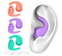 Swimming Ear Plugs, 3 Pairs Waterproof Reusable Silicone Swim Earplugs for Swimming Surfing Snorkeling and Other Water Sports (Adults & Teens 14+)