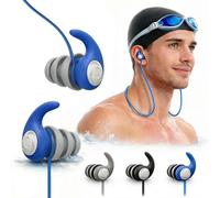 Swimming Ear Plugs for Adults with Lanyard, 3 Pairs Waterproof Reusable Soft Silicone Swim Earplugs for Pool, Surfing, Diving, Showering