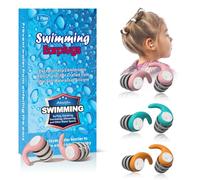 Swimming Ear Plugs for Kids,3 Pairs Waterproof Soft Silicone Swim Earplugs for Water Sport Surf Shower Bath,Recommended for 5-12 Years Olds Children and Small Ear Teens
