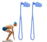 Swimming Earplugs - Waterproof Ear Plugs Silicone | Waterproof Reusable Hearing Protection Earbuds with Lanyard, Exercise Accessories for Adults Kids Swimmer