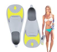 Swimming Fins - Compact Flippers for the Pool | Adjustable Soft, Lightweight Swimming Fins with Open Heel Design, Flexible, Travel-friendly Flipper for Children Awakening