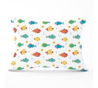 Swimming Fish Cushions Warren Reed - Designer Blue 45cm x 45cm