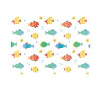Swimming Fish Glass Chopping Board Warren Reed - Designer Blue One Size
