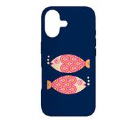 SWIMMING FISH Retro Undersea Ocean Geometric Fuchsia Pink Case for iPhone 17