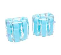 Swimming Float Band Ergonomic Comfortable Design for Summer Beach Vacation | Inflatable Float Armband with Transparent Sequin Layer Kids Arm Band with Dual Airbags for Adults Boys Girls Training