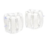 Swimming Float Band Ergonomic Comfortable Design for Summer Beach Vacation | Inflatable Float Armband with Transparent Sequin Layer Kids Arm Band with Dual Airbags for Adults Boys Girls Training