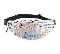 Swimming Gift Butterfly Swim Gift Why Run When You Can Fly Swim Fanny Pack Sport Waist Bag (Why Run WB EU)
