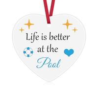 Swimming Gift Ceramic Ornament Swimmer Gift Swim Team Gift for Women Girls Swimming Lover Christmas Ornament Inspirational Decor Ornament Pool Lovers Gift Swimming Theme Gift for Swimming Coach