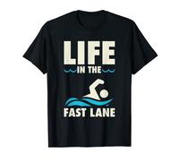 Swimming Gift Print Swim Coach Swim Team Fast Lane T-Shirt