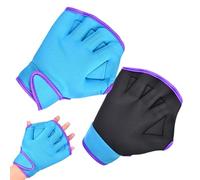 Swimming Gloves - Webbed Aquatic Training Mittens | Rubber Hand Fins For Pool Exercise Water Fitness, Snorkeling Diving Paddle Gear, Adult Swim Strength Training Equipment