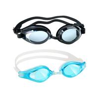Swimming Goggles, 2 Packs Kids Swimming Goggles, Crystal Clear Swim Goggles for Kids, Children, Boys, Girls, and Teens Age 3-16, Anti-Fog UV Protection No Leaking, Black, Blue