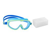 Swimming Goggles, Anti Fog Swim Goggles with Integrated Earplugs, Wide View High Definition Electroplated Lens, Waterproof Sun Protection Glasses, No Hair Pull for Water Park Training Vacation