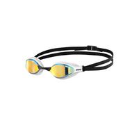 Arena Air Speed Swimming Goggles Black White with Yellow Mirrored lenses