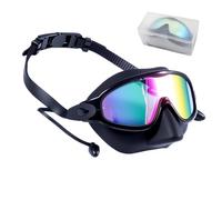 Swimming Goggles for | Panoramic Vision Anti-UV with Nose Protection & Earplugs, Swimming Goggles for Swimming Pool, Beach, Diving, Snorkeling - From 3 Years to 14 Years