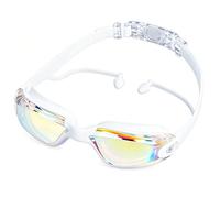 Swimming Goggles, No Leaking Adjustable Swim Goggles Wide Vision Swimming Glasses Silicone Swim Glasses with Free Protection Case Nose Clips Earplus Suitable for Adults Men Women or Teenagers