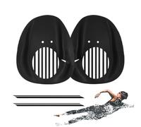 Swimming Hand Paddles - 20cm Pc Adjustable Strap Training Aid | Swim Strokes Techniques Resistances Paddle | Arm Strength Exercise Equipment For Pool Practice Adults Kids Men Women