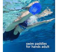 Swimming Hand Paddles - Adjustable-Strap Training-Tool for Swimming, Pool-Exercise Gear, Hydrodynamic- Base with Multi-Hole Drainage, Professional-Swim Kit for Training Diving and Racing