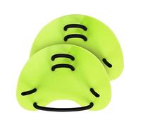 Swimming Hand Paddles Fins Adjustable Adults Swim Pool Sport Professional Training Finger Webbed Gloves Equipment(Green)