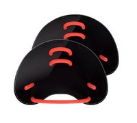 Swimming Hand Paddles Fins Adjustable Adults Swim Pool Sport Professional Training Finger Webbed Gloves Equipment(Black)