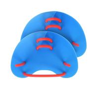 Swimming Hand Paddles Fins Adjustable Adults Swim Pool Sport Professional Training Finger Webbed Gloves Equipment(Blue)