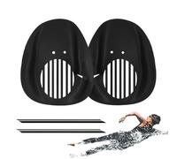 Swimming Hand Paddles, Swim Training Hand Fins, Swim Gear, Hydrodynamic Strokes Enhancers, Adjustable Secure Fit Straps for Men, Women, and Adult Swimmers, 7.87 x 3.94 x 1.97 inches