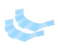 Swimming Handcuffs Flippers Silicone Swimming Finger Webbed Gloves Swim Palm Finger Gloves Soft Comfortable Elastic Hydrodynamic Design for Adults Kids Men Women (Blue)