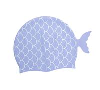 Swimming Hat - Bathing Hats for Girls School Swim Days | Mermaid Style Cap with High Elasticity Silicone, Comfortable Fit for Kids Swimming Lessons and Pool Activities, 22cm