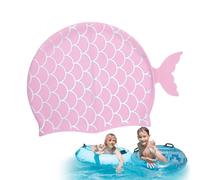Swimming Hat - Bathing Hats for Girls School Swim Days | Mermaid Style Cap with High Elasticity Silicone, Comfortable Fit for Kids Swimming Lessons and Pool Activities, 22cm
