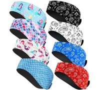 Swimming Headband, 4PCS 20.5 Inch Waterproof Kids Swimming Ear Plugs, Adjustable Ear Covers with Non Slip Lining for Kids Adult Surfing Bathing Kayaking, Style 2| Covers for