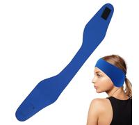 Swimming Headband Adjustable Ear Band Swimmer Ear Protection Band, Ears Cover Swim Headband Designed Waterproof Swim Ears Bands Protection Cover for Swimmer's (Blue, L)