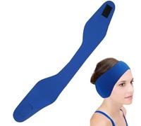 Swimming Headband,Adjustable Waterproof Ears Band Swimmer Ears Protection,Elastic Neoprene Ear Guard for Swimmers Ear,Keep Water Out and Hold Earplugs in (Blue, M)