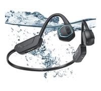 Swimming Headphones Bone Conduction Headphones IP68 Waterproof Swimming Headphones Bluetooth 5.3 Wireless Open Ear Earphones with Built-in 32GB MP3 Player for Swimming, Running and Cycling