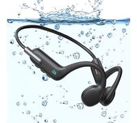 Swimming Headphones Bone Conduction Headphones IP68 Waterproof Wireless Headset Bluetooth 5.3 Open Ear Sports Earphones with MP3 Player for Underwater Swimming, Running, Cycling,Hiking (x6 black)