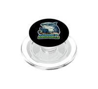 Swimming In Spreadsheets Workaholic Shark Job Humor PopSockets PopGrip for MagSafe