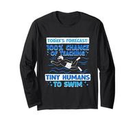 Swimming Instructor Teaching Tiny Humans to Swim Long Sleeve T-Shirt