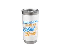 Swimming is Good for My Mind & Body Statement Stainless Steel Insulated Tumbler