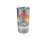 Swimming Just One More Lap Swim Athlete Training Stainless Steel Insulated Tumbler