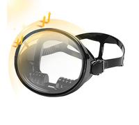 Swimming - Liquid Silicone Black, Large Frame Glasses, Adjustable Strap Buckle | Free Diving Adventure Underwater Photography Deep Sea Hunting Vacation Beach Protecting Eyes Professional