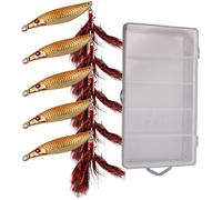 Swimming Lures For Perch Fishing - 5 Pieces Metal Spinners Reflective Glitter - Perch Swimming Lures | For More River Saltwater Freshwater Men Father