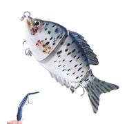 Swimming Lures, Realistic Crank Gear with Hooks, Segmented Swimming Baits - for Outdoor Use in Freshwater and Saltwater in Lakes Rivers Ponds Reservoirs and Shores